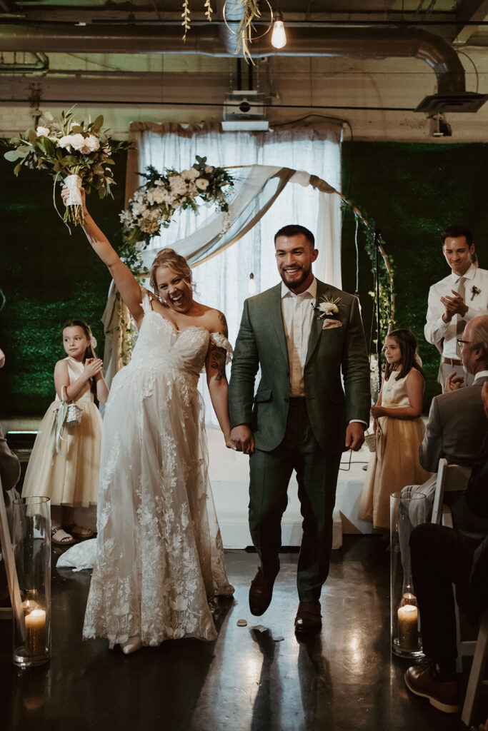 bride and groom during their wedding ceremony