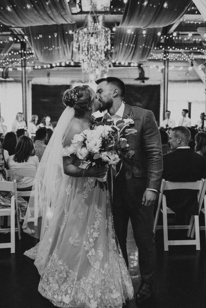 bride and groom during their wedding ceremony