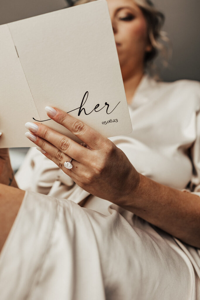 bride getting ready for her wedding