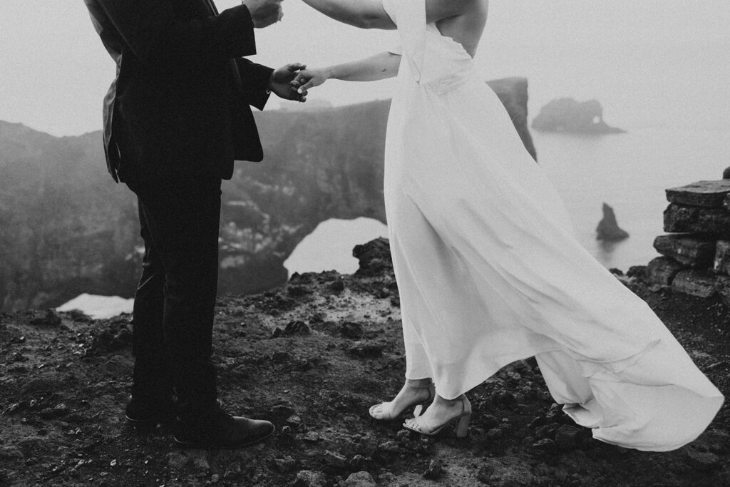 couple in iceland having a destination wedding
