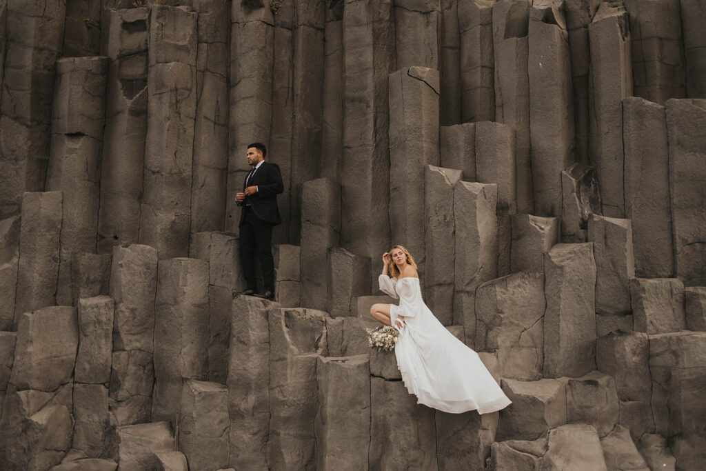 couple in iceland having a destination wedding
