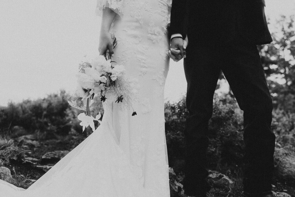 couple having a morning elopement in grand teton national park
