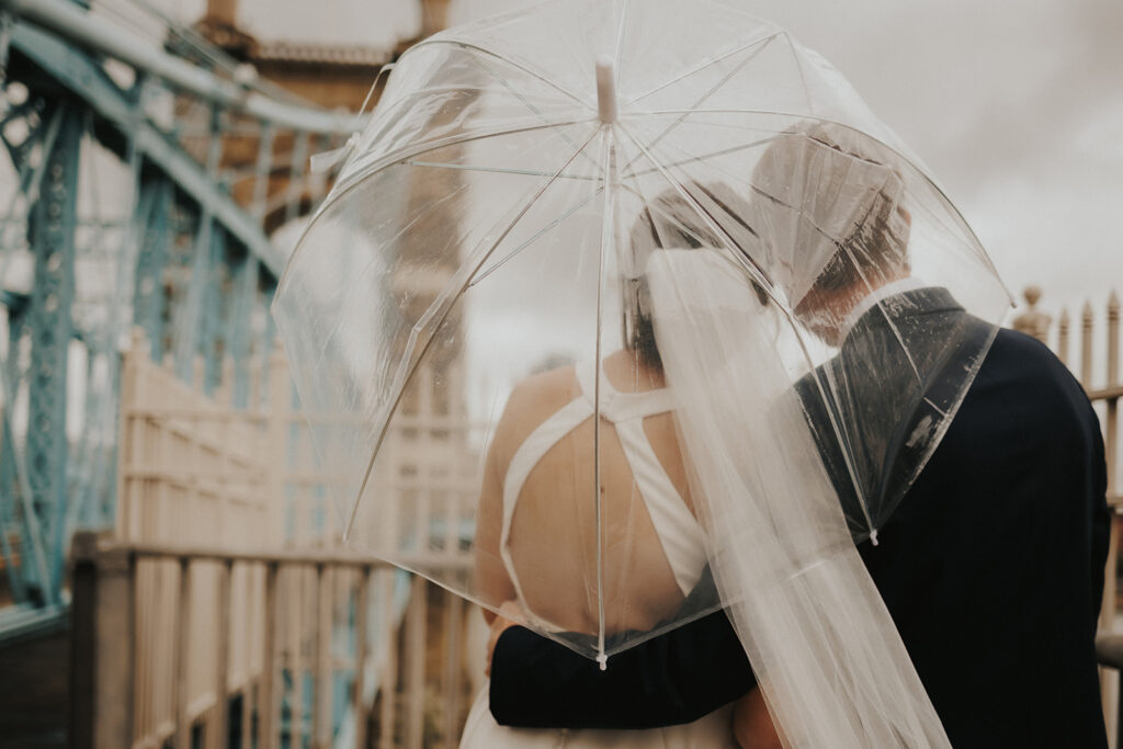 newlyweds posing for wedding photos