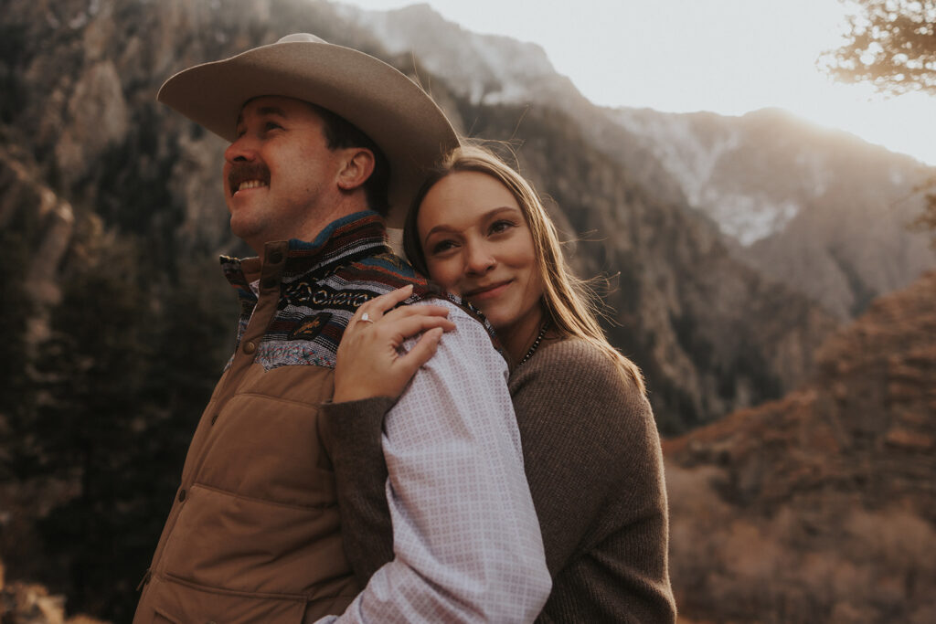 stunning couple hugging each other