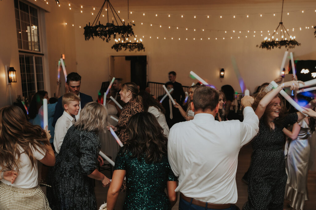 guests dancing at the wedding