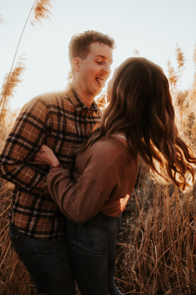 couple laughing with each other