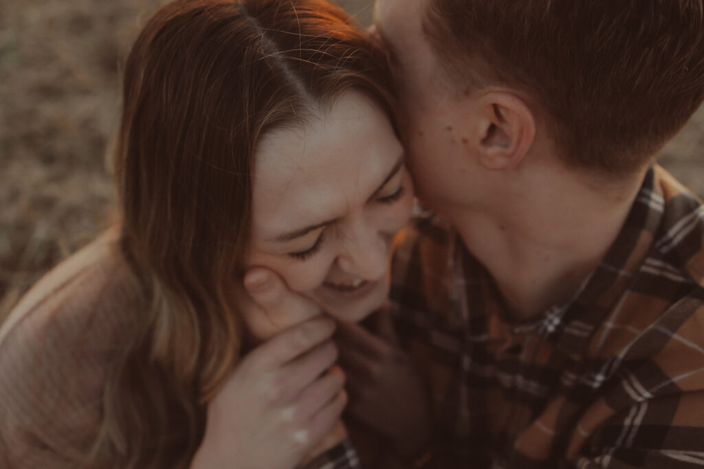amazing couple at their adventurous engagement session