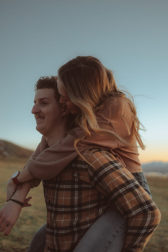 couple portrait at sunset