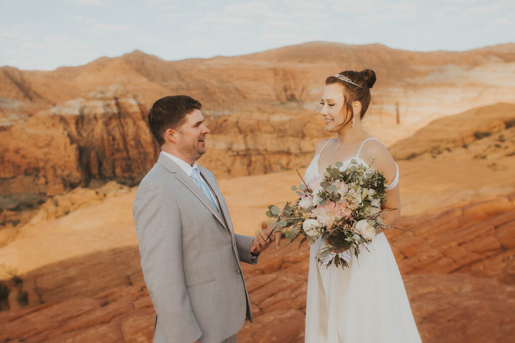 stunning couple looking at each other