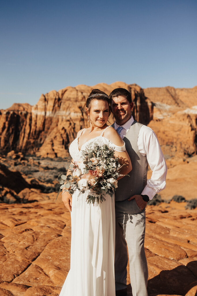 bride and groom after their elopement ceremony