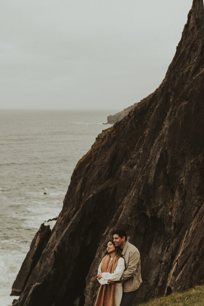 happy couple during their photoshoot