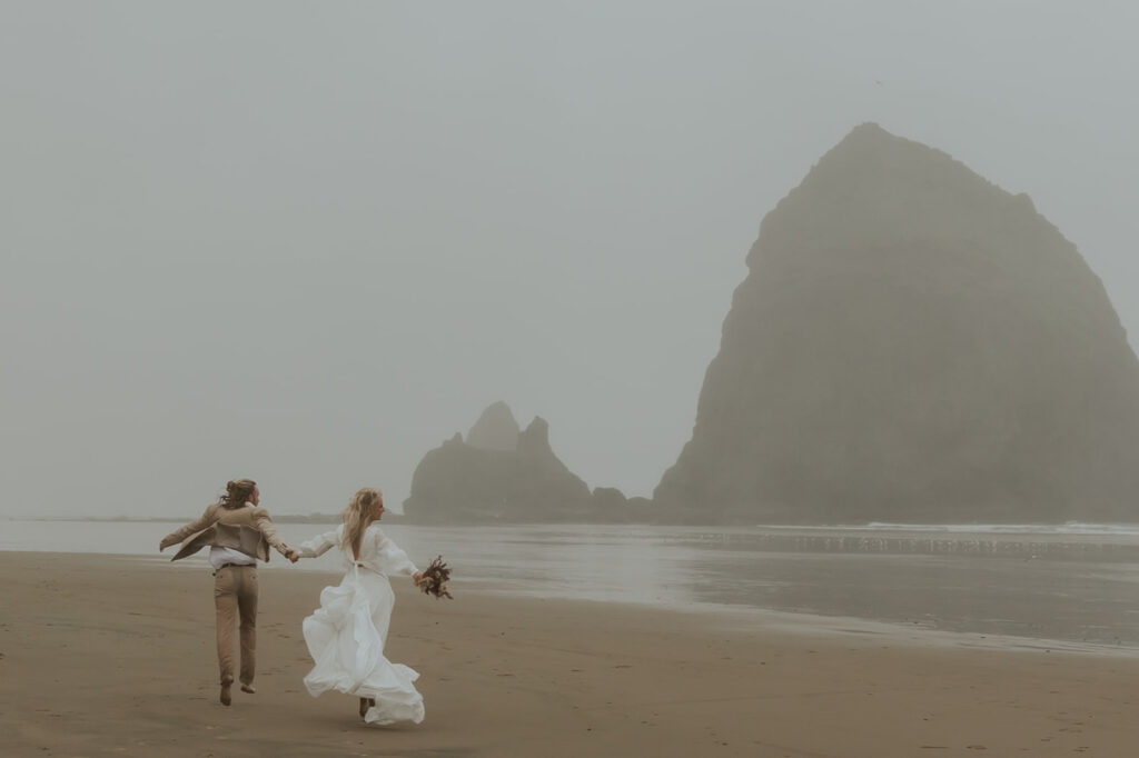couple walking around the beach