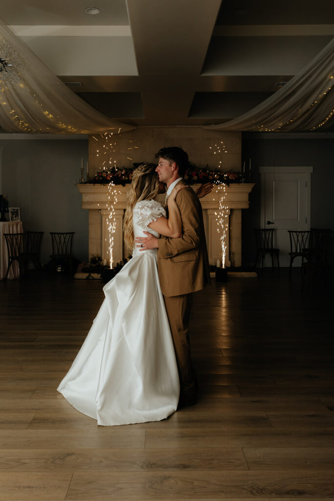 cute couple at their dream wedding in utah