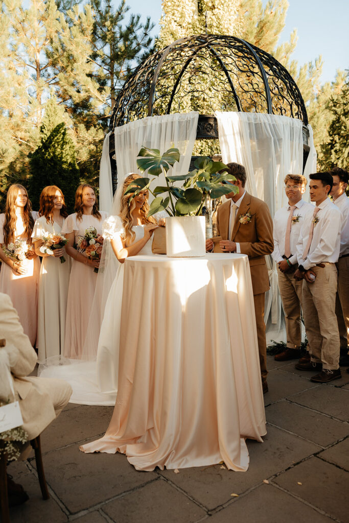 cute couple at their ceremony 