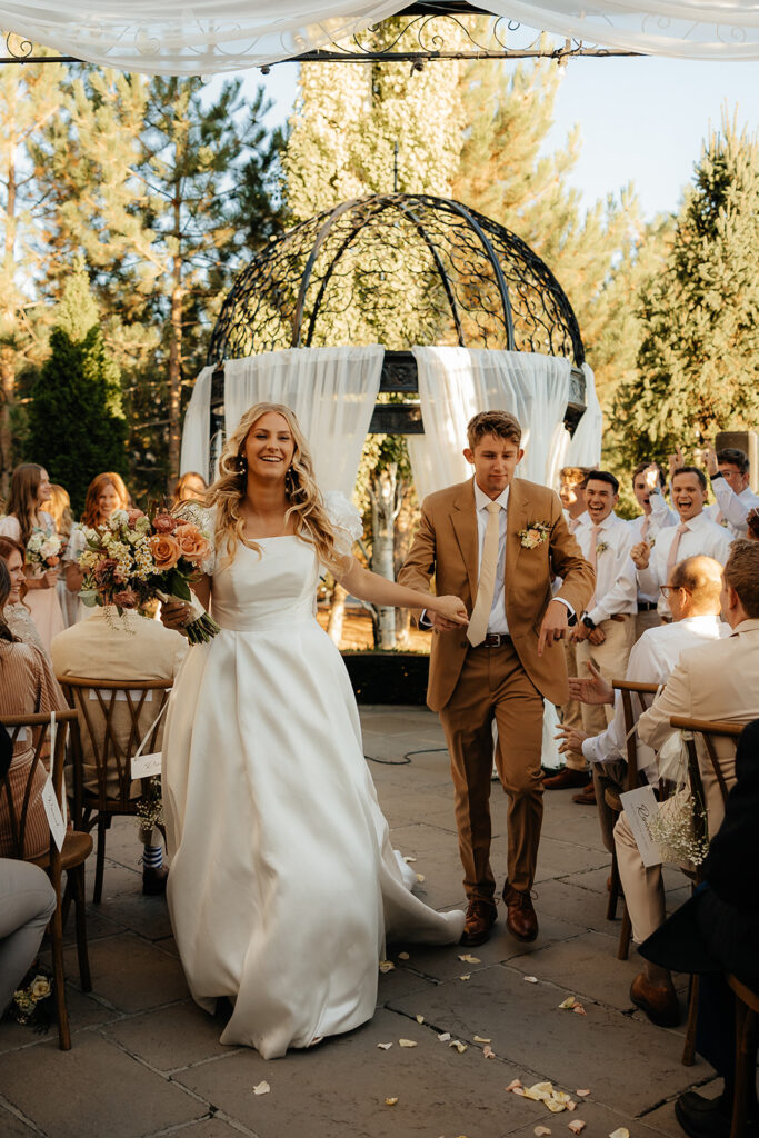 couple heading to their ceremony 