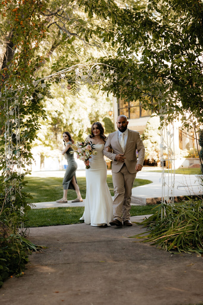 picture of the bride walking down the aisle 