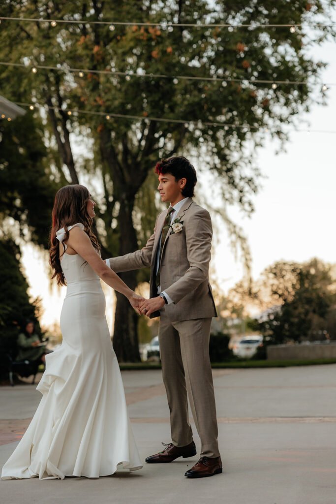 newlyweds first dance at their reception 
