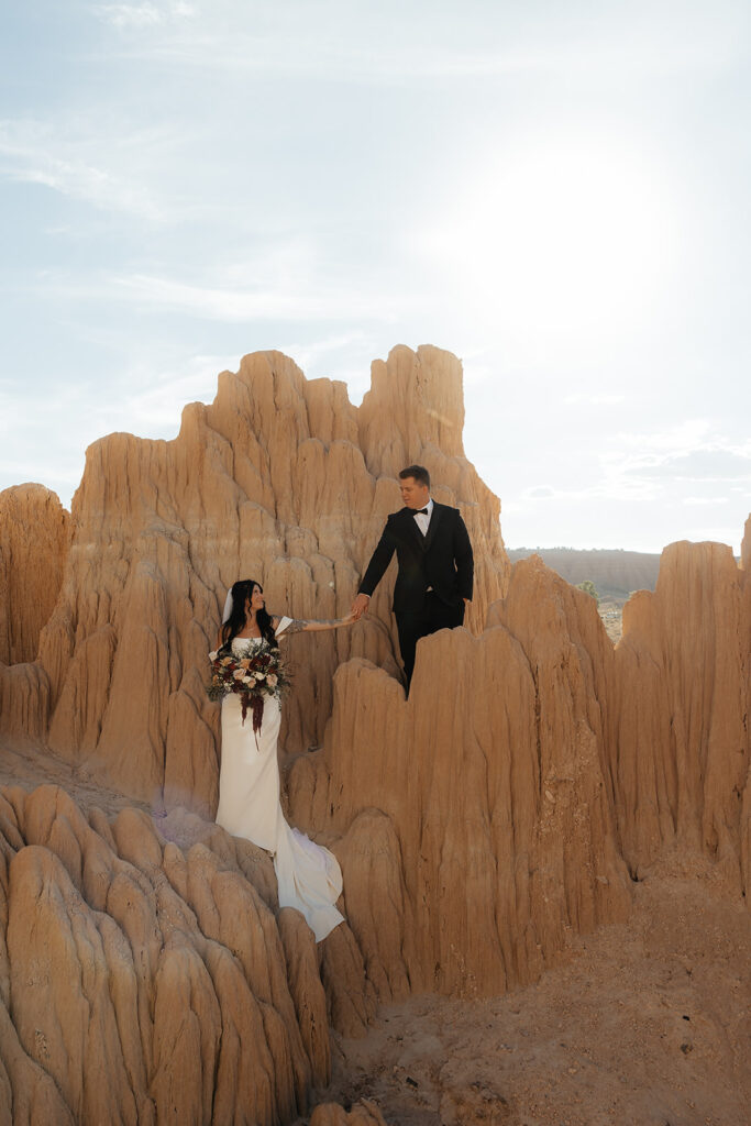 Chic, Adventurous, and Totally Theirs: Kyle & Kaylie’s Cathedral Gorge State Park Elopement