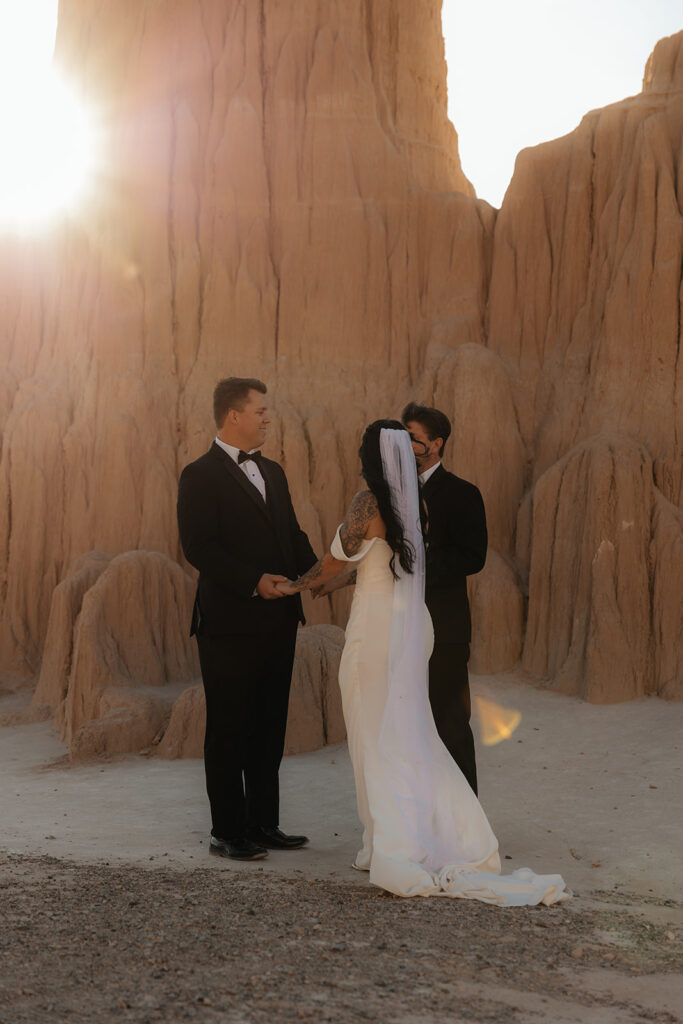 cute couple at their golden hour ceremony