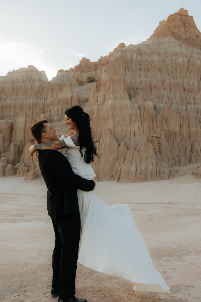 happy couple at their dream elopement