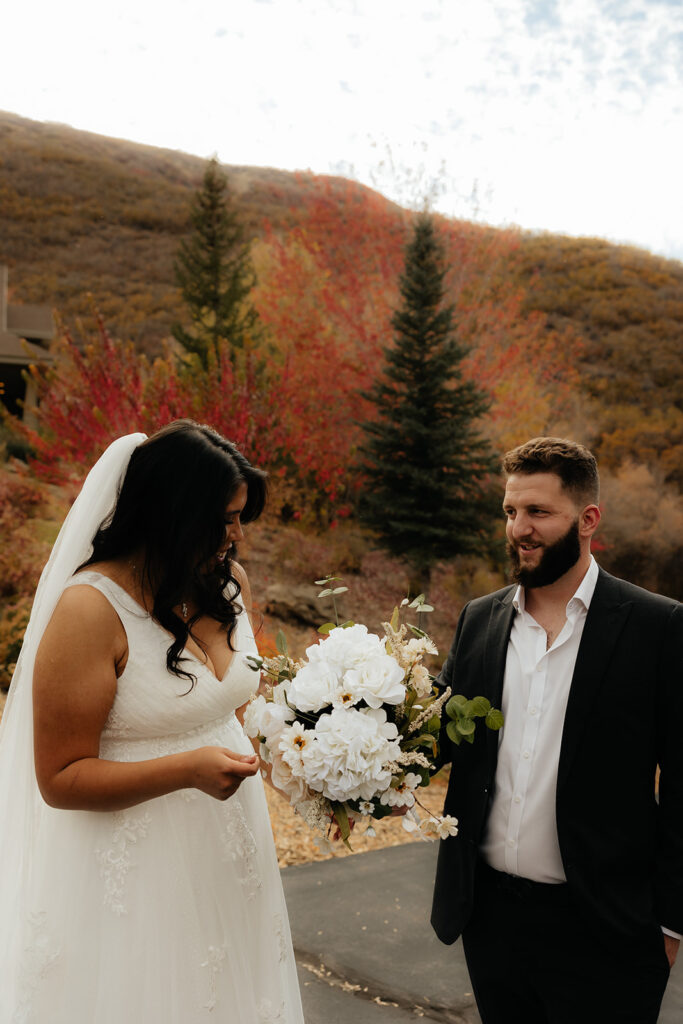 bride and groom at their dream destination wedding