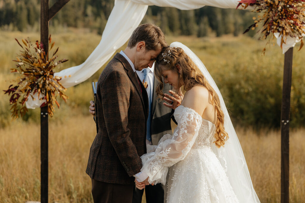 Golden Fall Mountains & Intimate Vows: Casey + Abby’s Snow Basin Utah Elopement