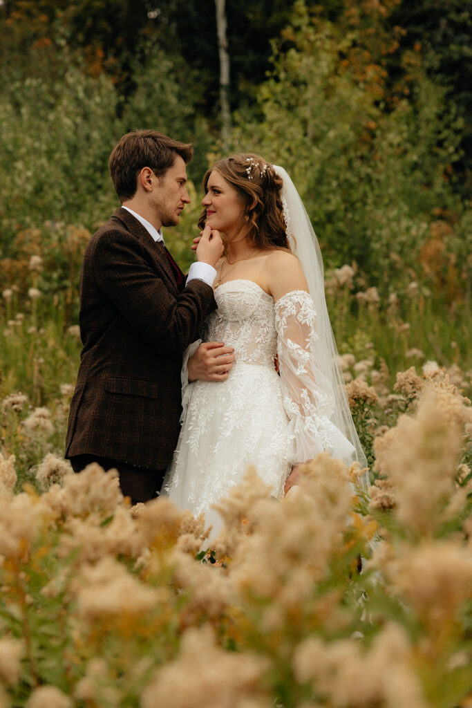 Golden Fall Mountains & Intimate Vows: Casey + Abby’s Snow Basin Utah Elopement
