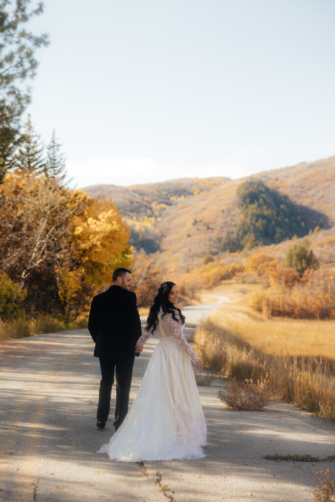 A Cinematic Snowbasin Elopement in Utah with Vintage Romance