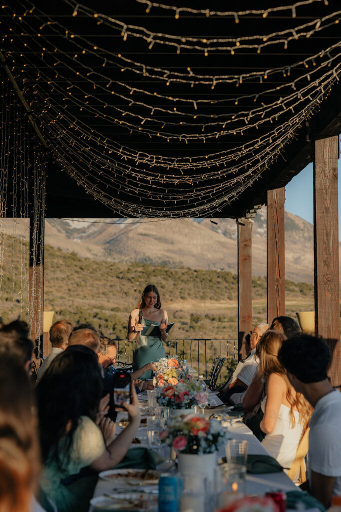 Intimate and romantic wedding reception