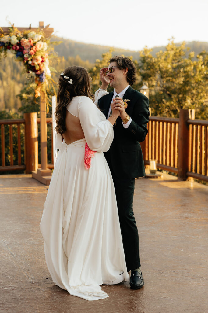 newlyweds at their first dance