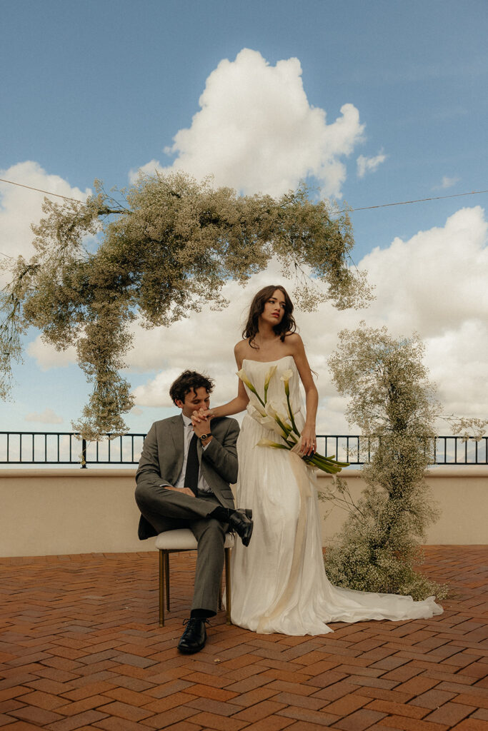 beautiful picture of the bride and groom at their dream destination wedding