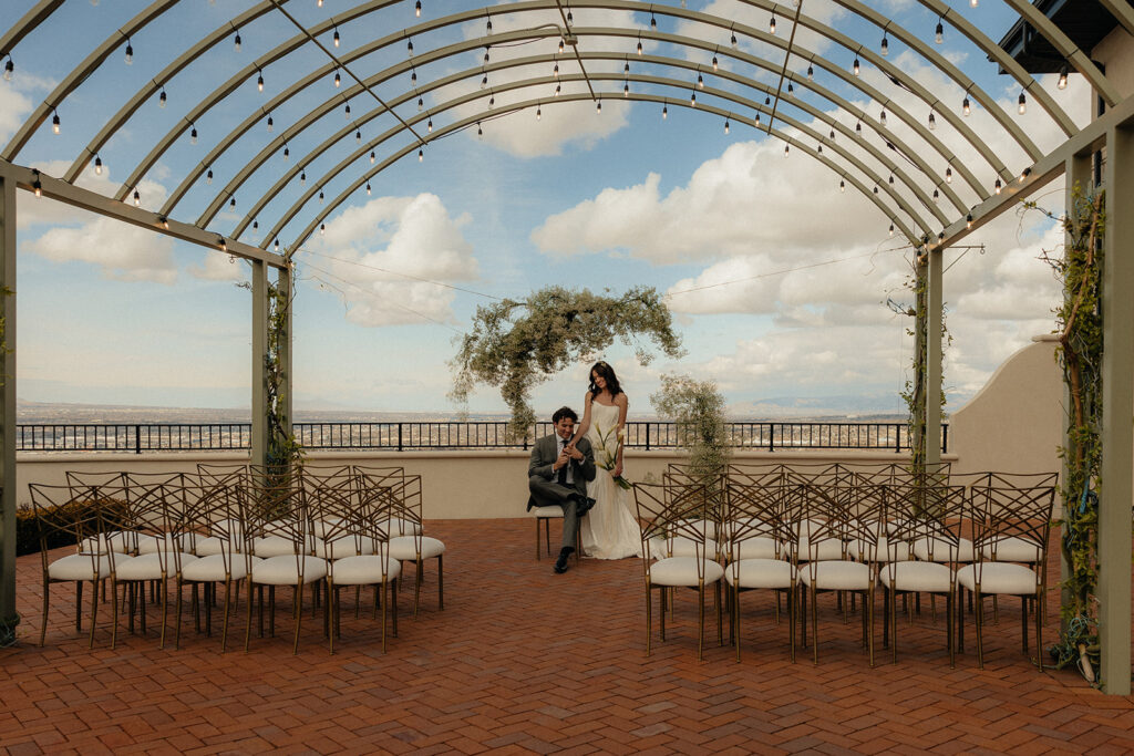 bride and groom at their dream destination wedding ceremony