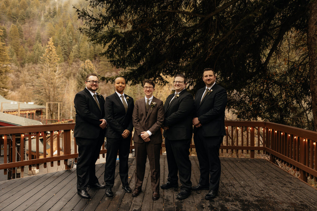 Picture of the groom and his friends