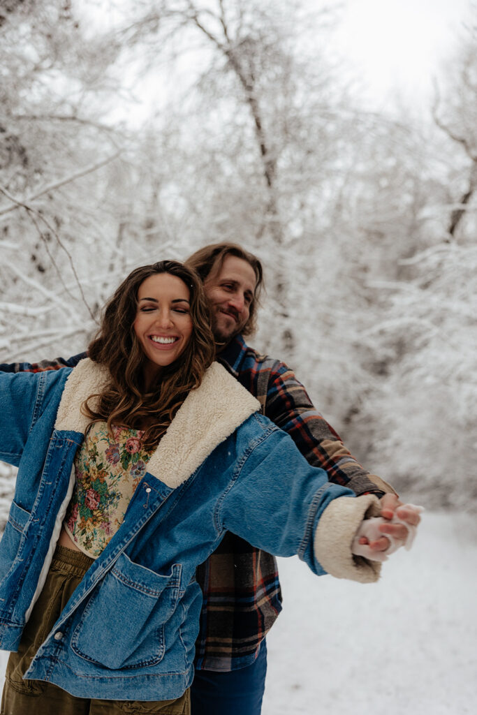 couple at their dream playful portraits