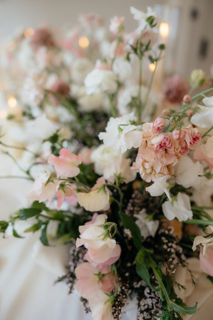 stunning florals at the wedding reception