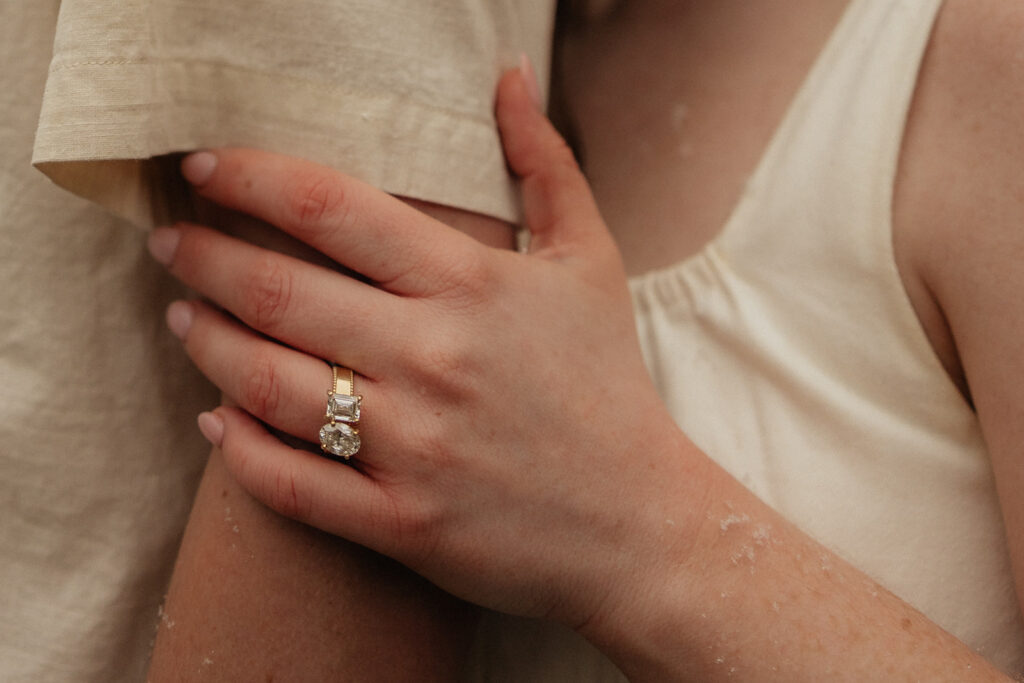 stunning closeup shot of the engagement ring