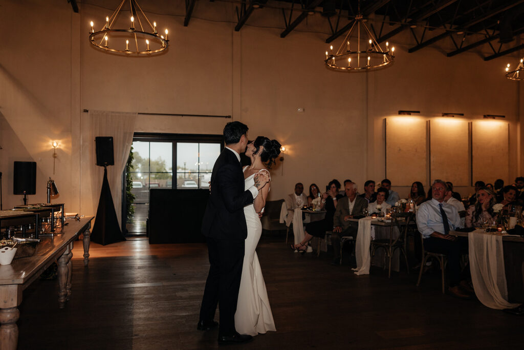 newlyweds at their first dance